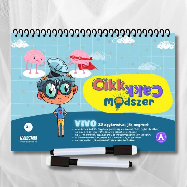 Cikk-Cakk Módszer – innovatív agytornagyakorlatok + 2 törölhető filctoll