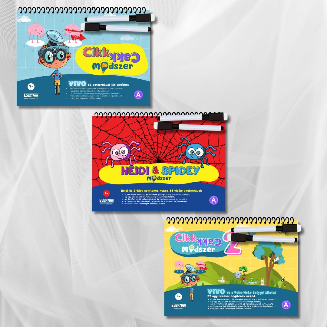 Háromrészes készlet „Agytornák” – Cikk-Cakk + Heidi és Spidey + Cikk-Cakk 2