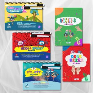 1. szett – agytorna könyvek – Cikk-Cakk 2 | Itt-Ott | Heidi és Spidey | Okos ujjak | Okos kezek