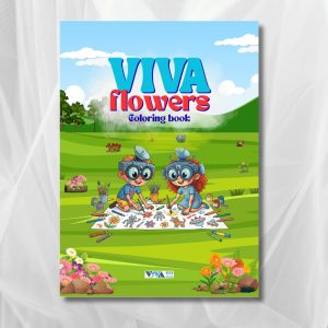 Viva Flowers színezőkönyv, 28 oldal, A5