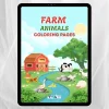 Farm Animals Coloring Book – Tanyasi állatok: Színezőlapok, kreativitás és kikapcsolódás, 3+ éves kortól, nyomtatható digitális PDF formátum (A4)