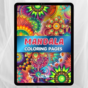 Varázslatos Mandalák: 15 stresszoldó színező oldal, Művészetterápia, Kreativitás és relaxáció, Gyerekeknek 3+, Nyomtatható digitális PDF formátum (A4)